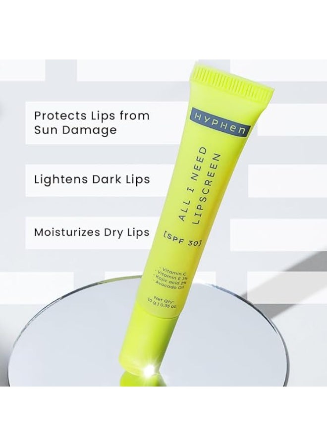 هايفن مرطب الشفاه "هايفن أول آي نيد" مع عامل حماية من الشمس 30 وحمض الكوجيك بنسبة 2% - ترطيب وحماية من الشمس | شفاه ناعمة، إزالة التصبغات للرجال والنساء | بلسم شفاه مع عامل حماية من الشمس | للشفاه الجافة والمتشققة | يحتوي على الببتيدات | نباتي، خالي من الكبريتات والبارابين - 10 جرام - Image 2